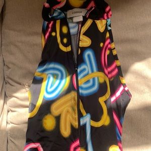 Neon Romper with front zipper